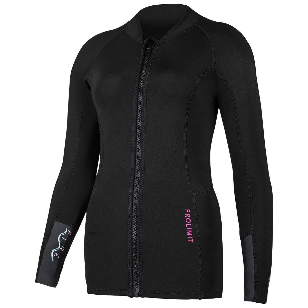Womens Fire Neoprene Top Front Zip Long Sleeve 2Mm 1707096000024949135 #1
