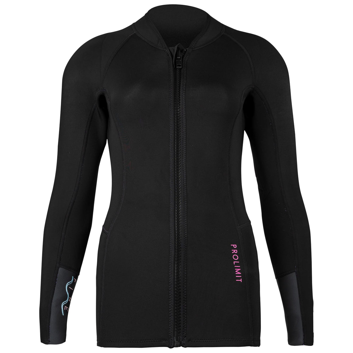 Womens Fire Neoprene Top Front Zip Long Sleeve 2Mm 1707096000024949135 #2