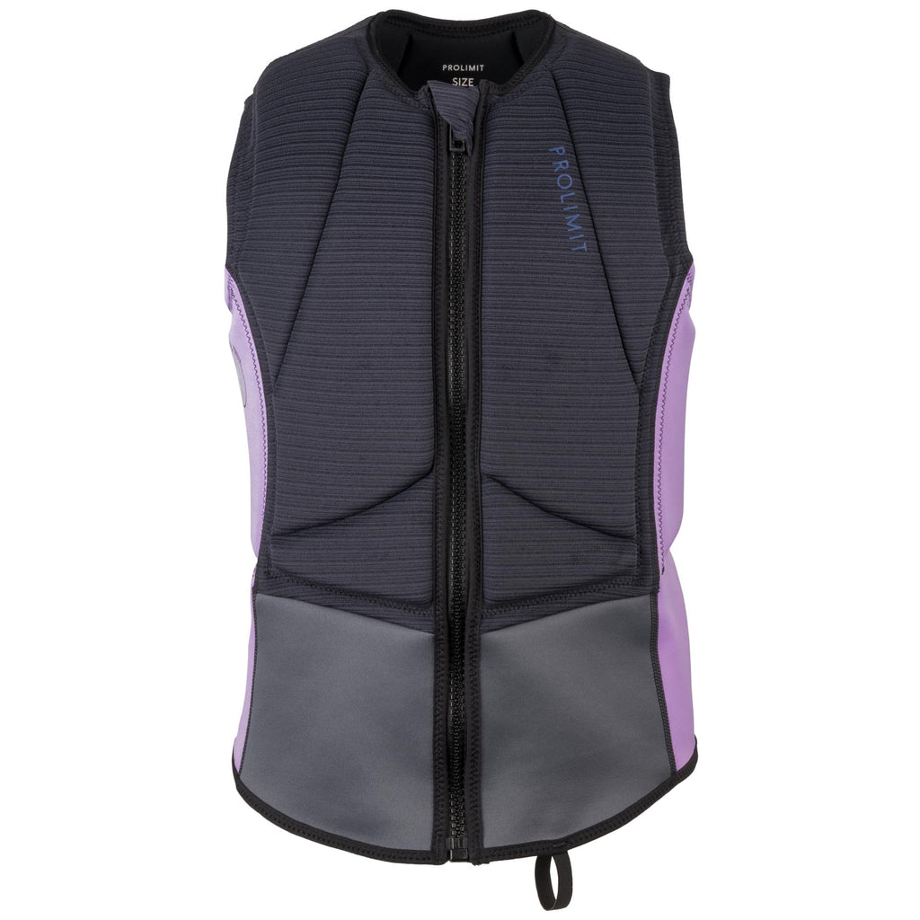 Womens Flare Vest Half Padded Front Zip - Black/Grey/Lavender 1707096000034412112 #2