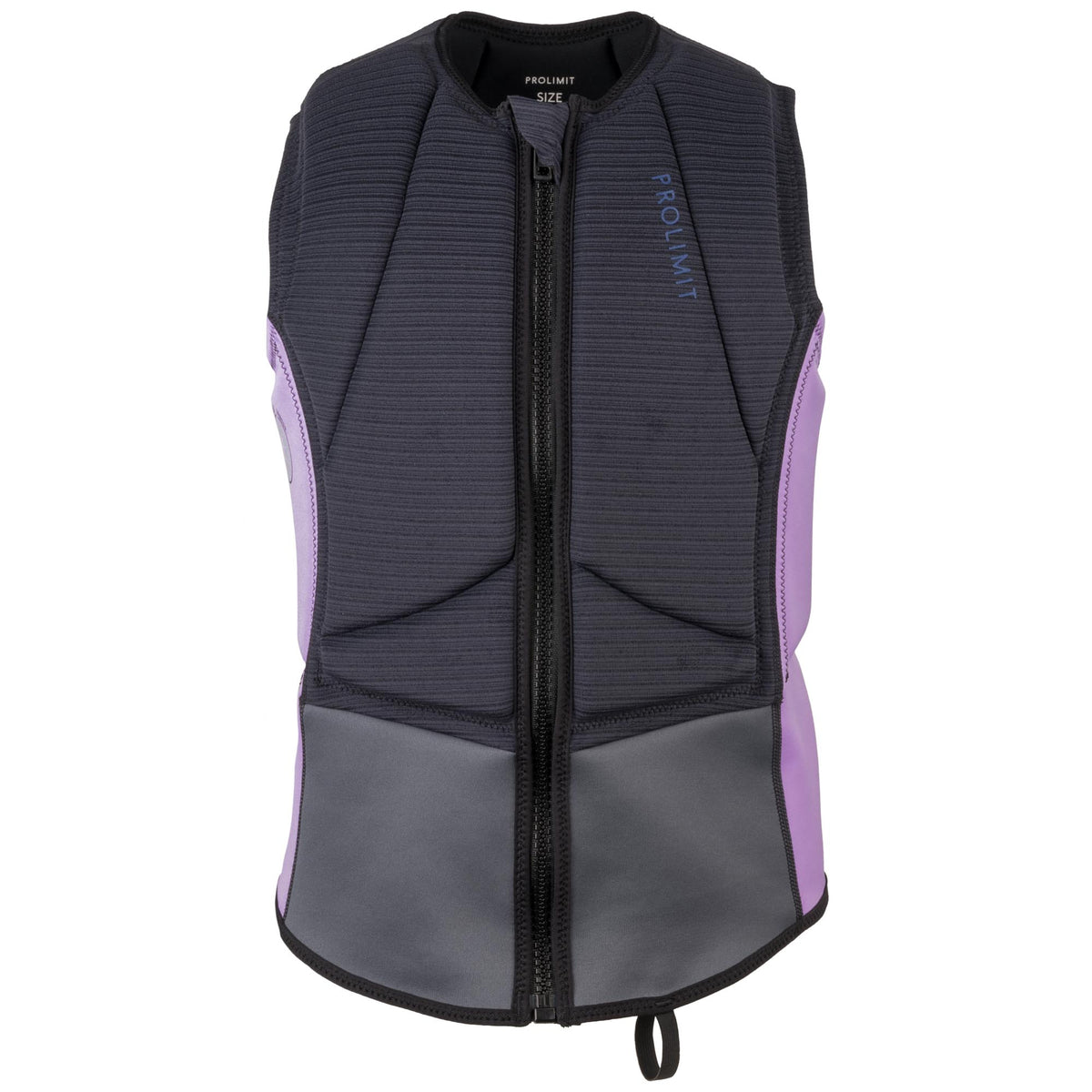 Womens Flare Vest Half Padded Front Zip - Black/Grey/Lavender 1707096000034412112 #2