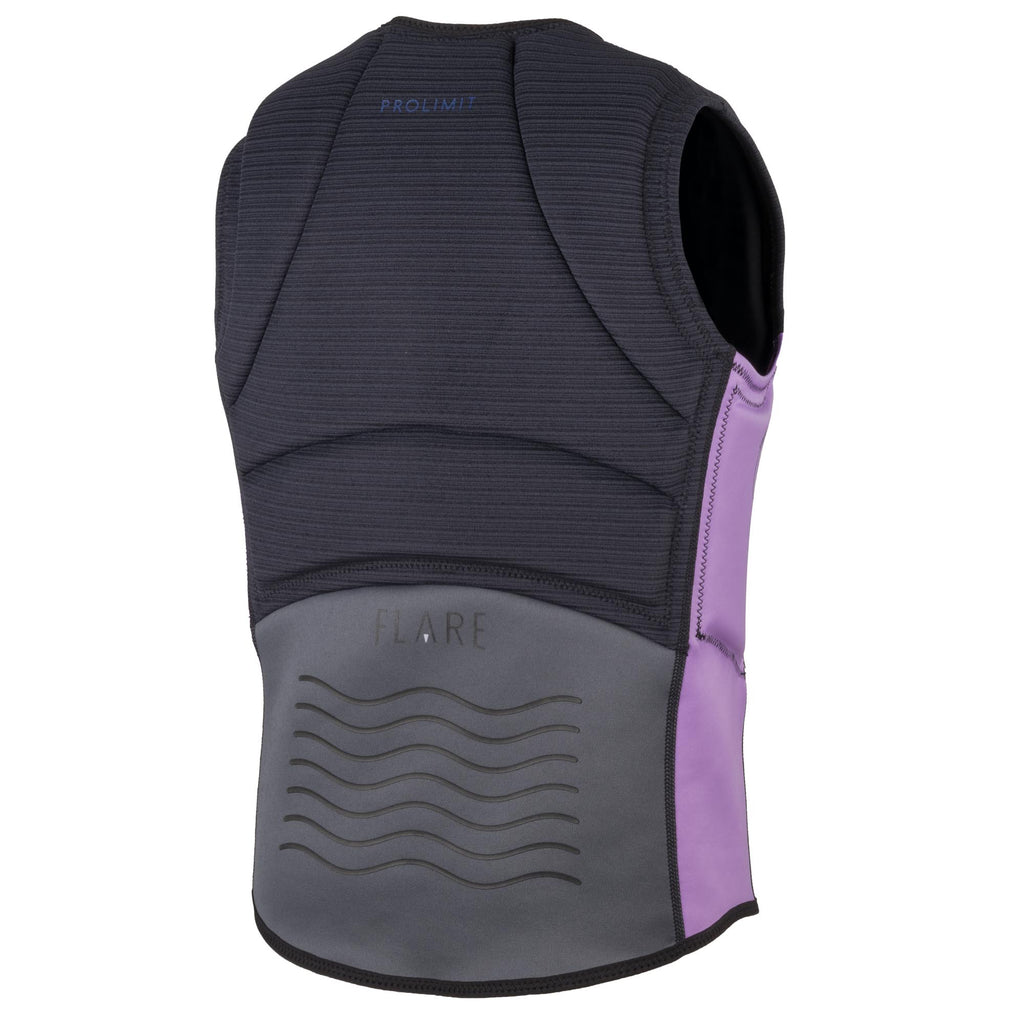 Womens Flare Vest Half Padded Front Zip - Black/Grey/Lavender 1707096000034412112 #3