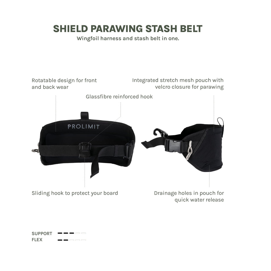 Parawing Stash belt with hook - Black 1707096000107755303 #5