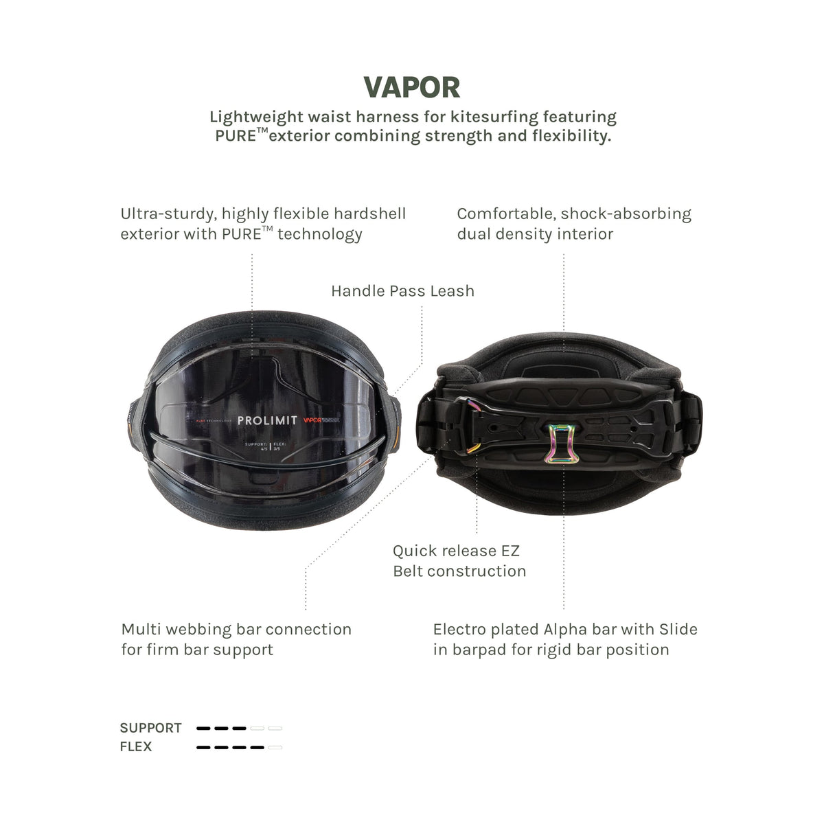 Kite Waist Harness Vapor - Purple/Red 1707096000097584081 #2