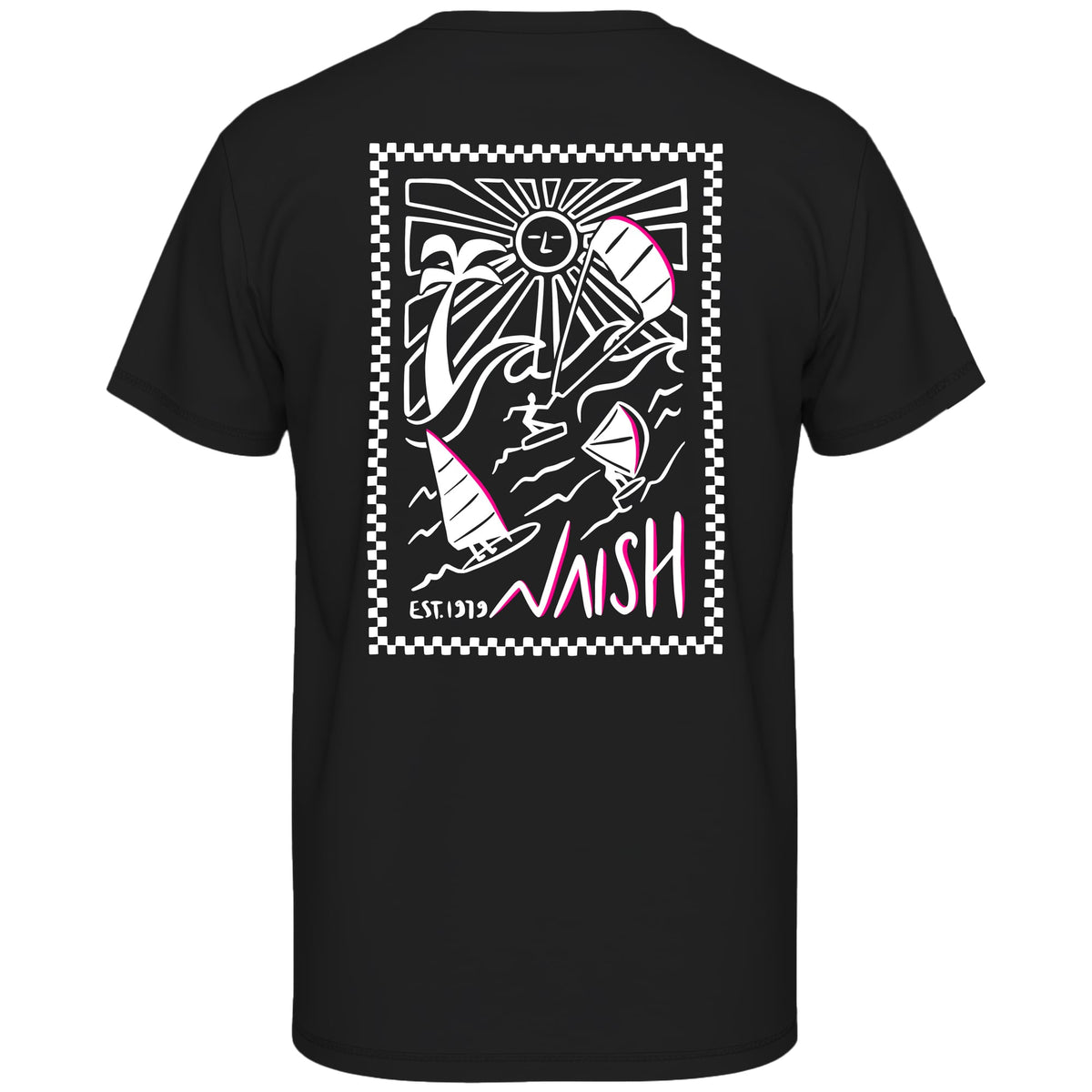 Loose Fit T-Shirt Wave Riders - Black 1707096000106951515 #2