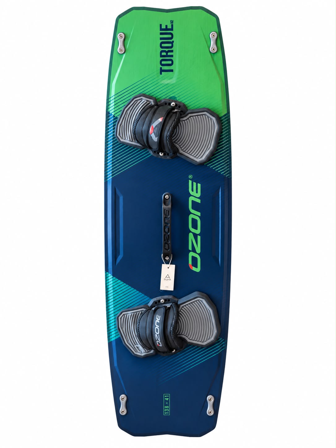 TORQUE V2 Freeride Freestyle Kite Board - Green SIN STRAPS 1707096000051971484 #3